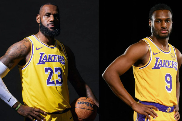 NBA新纪元！勒布朗父子携手共闯赛场，全球瞩目！